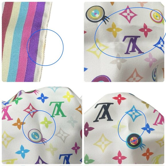LOUIS VUITTON Vintage LV Eye Love Monogram Logo Multicolor Scarf Wrap [105707] - Picture 13 of 13